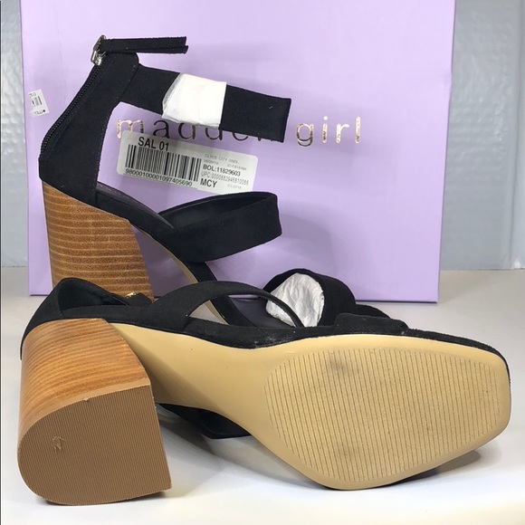 [214]Madden Girl 9.5m Clyde City Sandals - Black - Picture 5 of 5